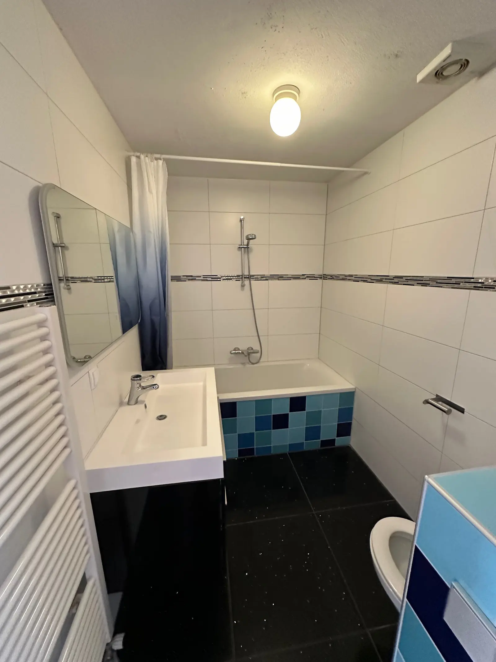 Oude badkamer vóór de complete badkamerrenovatie in Berkel en Rodenrijs